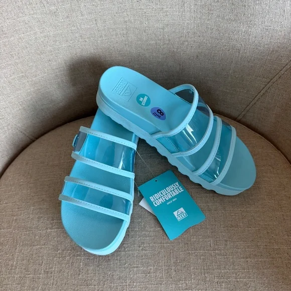 Brand NEW w tags! Womens Reef Vista Hi Energy Platform Sandal, S-8.5 blue - Picture 4 of 5